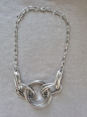 Silver Knot Statement Necklace - Women's Jewelry